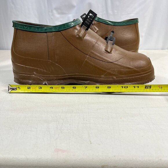 NEW Northerner 2 Buckle Hi-Chore Overshoe - Men 12 Brown Rubber Waterproof 41801 - Picture 14 of 15